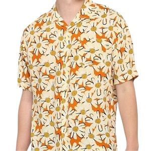 Men's Nwt Medium Floral Button Down Shirt